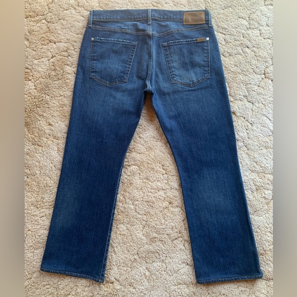 EUC MEN’S 7 FOR ALL MANKIND “Brett” STRAIGHT LEG LIGHTLY DISTRESSED JEANS 36 - Picture 2 of 14